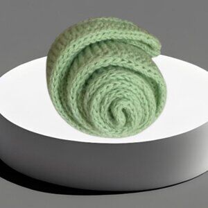 Handmade Knitted Mini Scarf Mint Green Neck Warmer